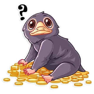 🙄 emoji Niffler • @stickB00K Telegram sticker 18 of 25