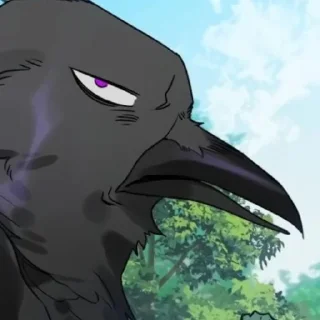 😑 emoji I have become a crow Telegram sticker 18 of 77