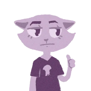 👍 emoji Котики (art by @artstriks) @stickerssave Telegram sticker 8 of 20