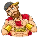 🖕 emoji This is Sparta! Telegram sticker 10 of 40
