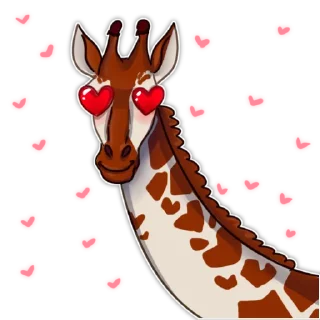 🥰 emoji Girafe @stickerssave Telegram sticker 12 of 23
