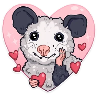 ♥️ emoji awesomepossum (@kotypic) Telegram sticker 16 of 30