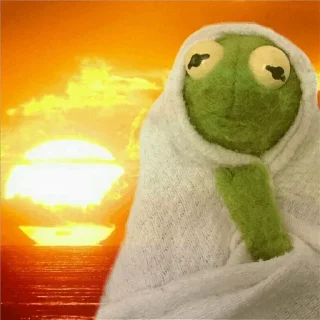 ☹️ emoji Kermit @stickersb2b Telegram sticker 14 of 92