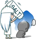 😕 emoji Salt Girl Shio :: @line_stickers Telegram sticker 3 of 40