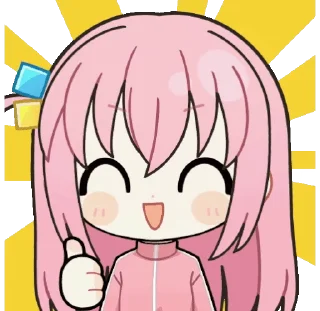 😄 emoji Bocchi the rock! like @muzimi2 Telegram sticker 14 of 51