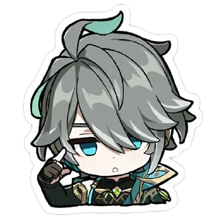 🤨 emoji Al Haitham Genshin🍀 Telegram sticker 5 of 16