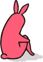 😰 emoji Pink Rabbit @stickersb2b Telegram sticker 10 of 109