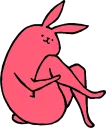 😥 emoji Pink Rabbit @stickersb2b Telegram sticker 15 of 109