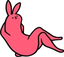 😒 emoji Pink Rabbit @stickersb2b Telegram sticker 5 of 109