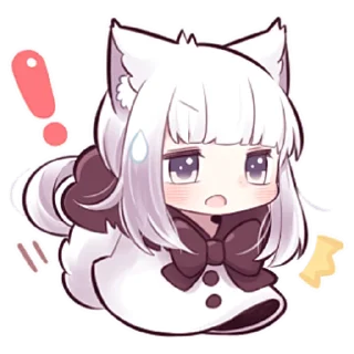😅 emoji Девочка волчица @nyasticks Telegram sticker 17 of 41