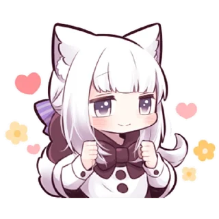 🥰 emoji Девочка волчица @nyasticks Telegram sticker 21 of 41