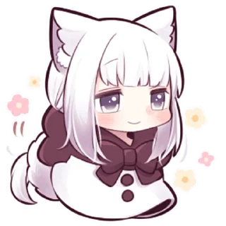 😊 emoji Девочка волчица @nyasticks Telegram sticker 22 of 41