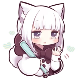 😔 emoji Девочка волчица @nyasticks Telegram sticker 23 of 41