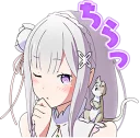 🤔 emoji Emilia (Re: Zero) Telegram sticker 7 of 40