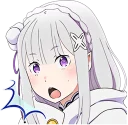 😮 emoji Emilia (Re: Zero) Telegram sticker 13 of 40
