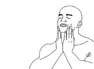 😌 emoji Wojak Telegram sticker 11 of 46