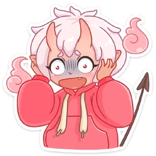 😨 emoji Они-тян (@TgSticker) Telegram sticker 23 of 48