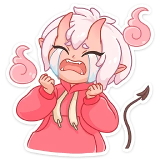 😢 emoji Они-тян (@TgSticker) Telegram sticker 18 of 48