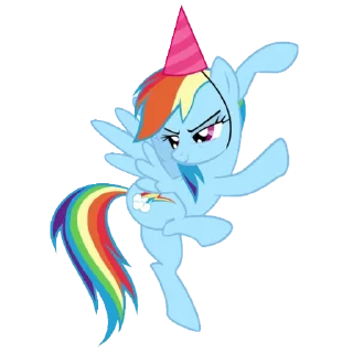 🥳 emoji Радуга Дэш! Telegram sticker 10 of 18
