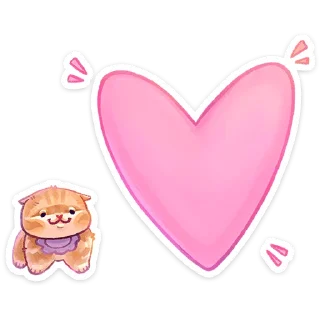 ❤️ emoji Котик Telegram sticker 15 of 47