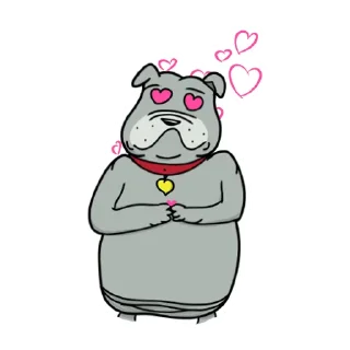 😍 emoji Фу-дог Telegram sticker 19 of 23