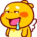 🍗 emoji QooBee Agapi :: @line_stickers Telegram sticker 12 of 40