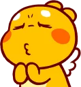 😚 emoji QooBee Agapi :: @line_stickers Telegram sticker 19 of 40