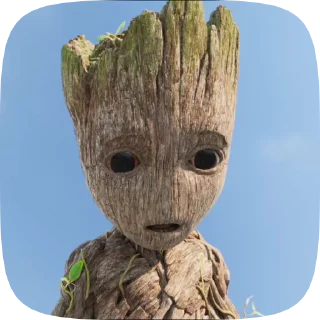 🤍 emoji i am groot Telegram sticker 17 of 50