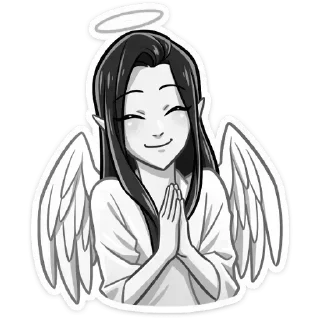 🙏 emoji чб soulless @soyll3s @soyll3s @TgEmodziBot Telegram sticker 17 of 26