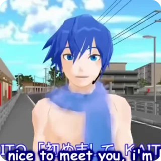 🤭 emoji ★|@Riupo |< MMD Kaito ★ Telegram sticker 17 of 50
