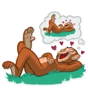 😍 emoji Mona Monkey Telegram sticker 24 of 35