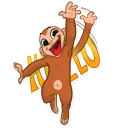 👋 emoji Mona Monkey Telegram sticker 20 of 35
