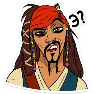 ❓ emoji Капитан Джек Воробей @stickerdom Telegram sticker 15 of 32