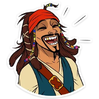 😂 emoji Капитан Джек Воробей @stickerdom Telegram sticker 16 of 32