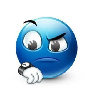 🤨 emoji Blue guy Telegram sticker 16 of 69