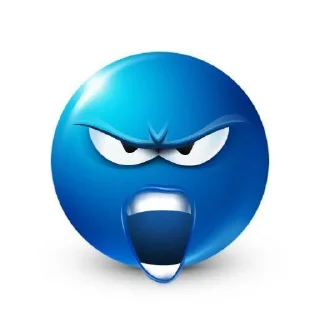 😠 emoji Blue guy Telegram sticker 19 of 69