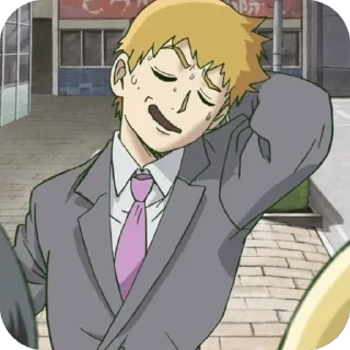 😌 emoji Reigen Arataka @anime4_arts Telegram sticker 8 of 50