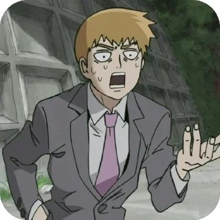 🤨 emoji Reigen Arataka @anime4_arts Telegram sticker 9 of 50