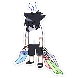 ☹️ emoji Мауси и Рен на каникулах :: @stickroom Telegram sticker 8 of 48