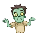 🤷‍♂️ emoji Zombie Telegram sticker 17 of 20