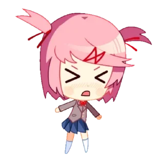 😣 emoji Doki doki literature club Telegram sticker 13 of 41