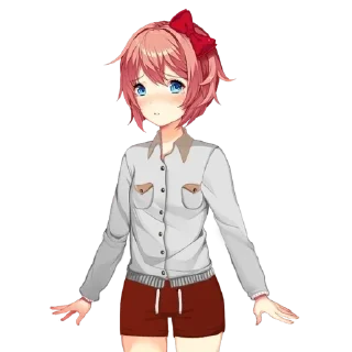 😟 emoji Doki doki literature club Telegram sticker 14 of 41