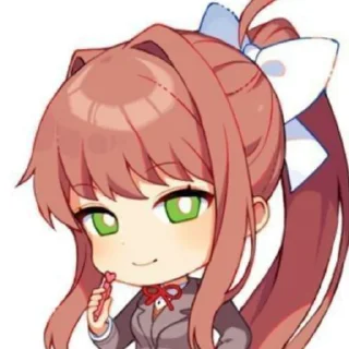 👄 emoji Doki Doki Literature Club Telegram sticker 11 of 21