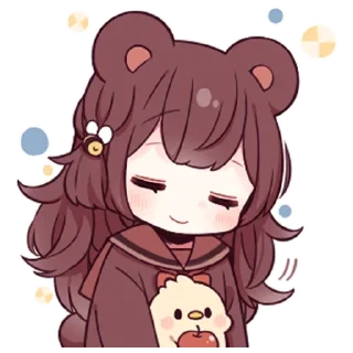 😌 emoji Медвеция-тян @tg_sticks Telegram sticker 6 of 33