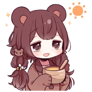 ☀️ emoji Медвеция-тян @tg_sticks Telegram sticker 13 of 33
