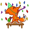 🥳 emoji High Fox Telegram sticker 12 of 24