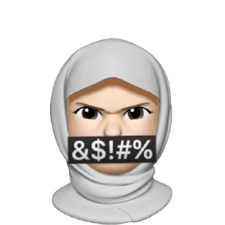 🤬 emoji Muslima (insta: shimbayskie) Telegram sticker 23 of 38