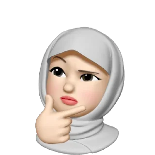 🤔 emoji Muslima (insta: shimbayskie) Telegram sticker 11 of 38