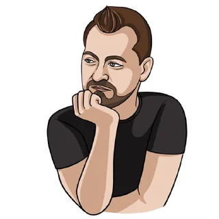 🤔 emoji Алексей Петрухин @alexeypetrukhin_official Telegram sticker 6 of 10
