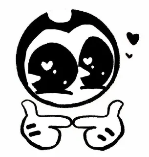 🌟 emoji ⚫ Bendy | @Earth138 ⚫ Telegram sticker 13 of 50